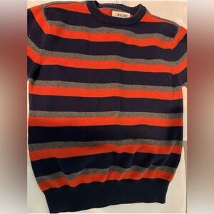 Cherokee boys Sweater in Navy, Orange, and Gray Stripes size M(8-10)